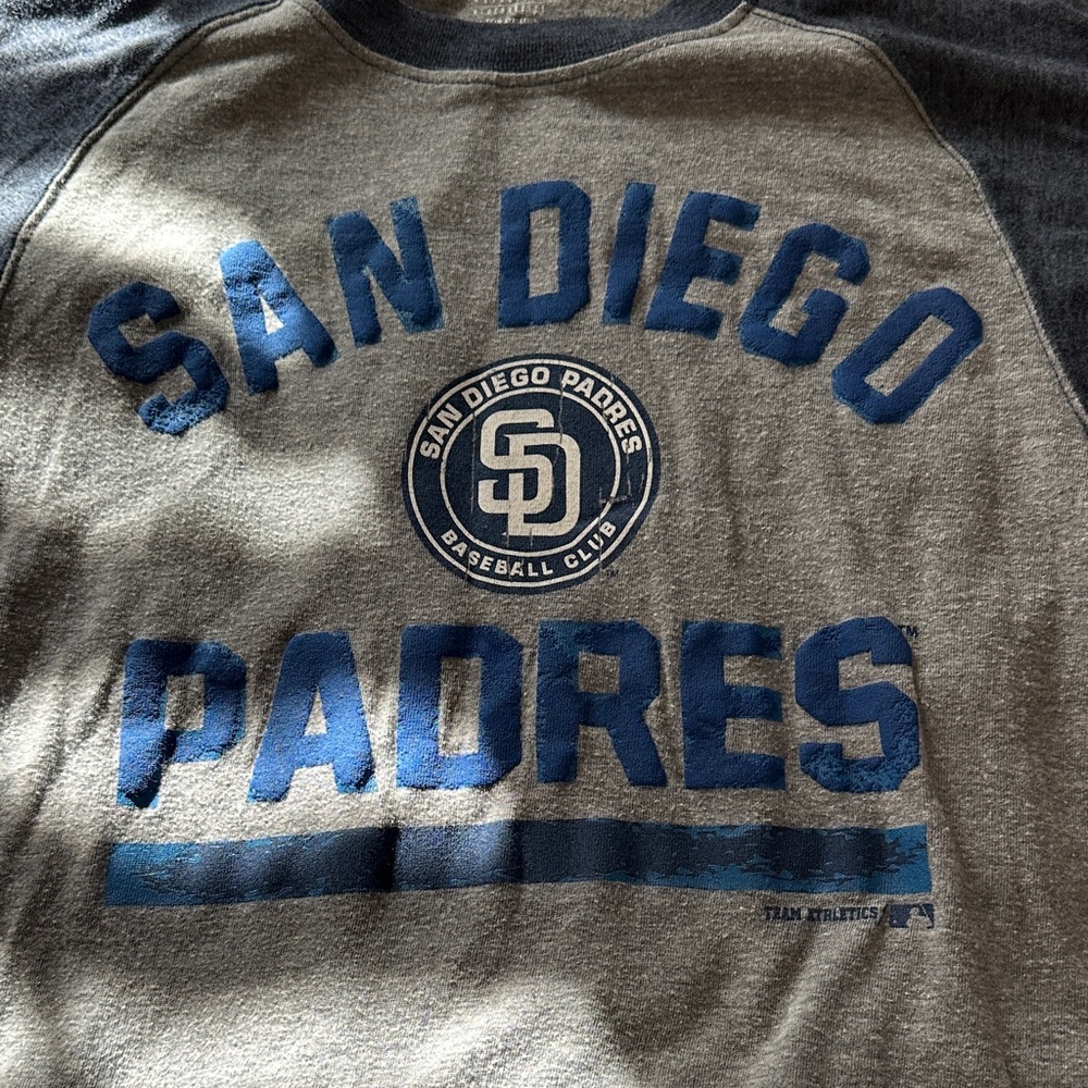 MLB San Diego Padres Kids Short Sleeve Tee - Gray and Blue - Picture 3 of 4
